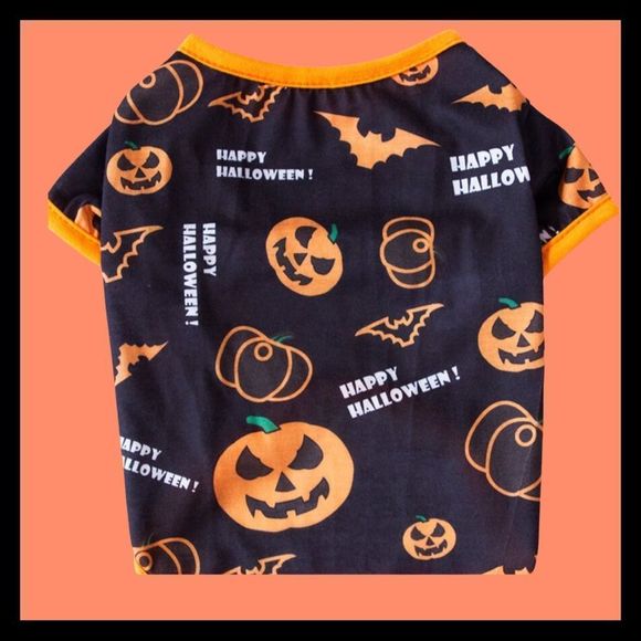 🐶 NWT, 🎃Pumpkin & Bat Dog Tees 🦇 for small fur babies - Picture 2 of 2